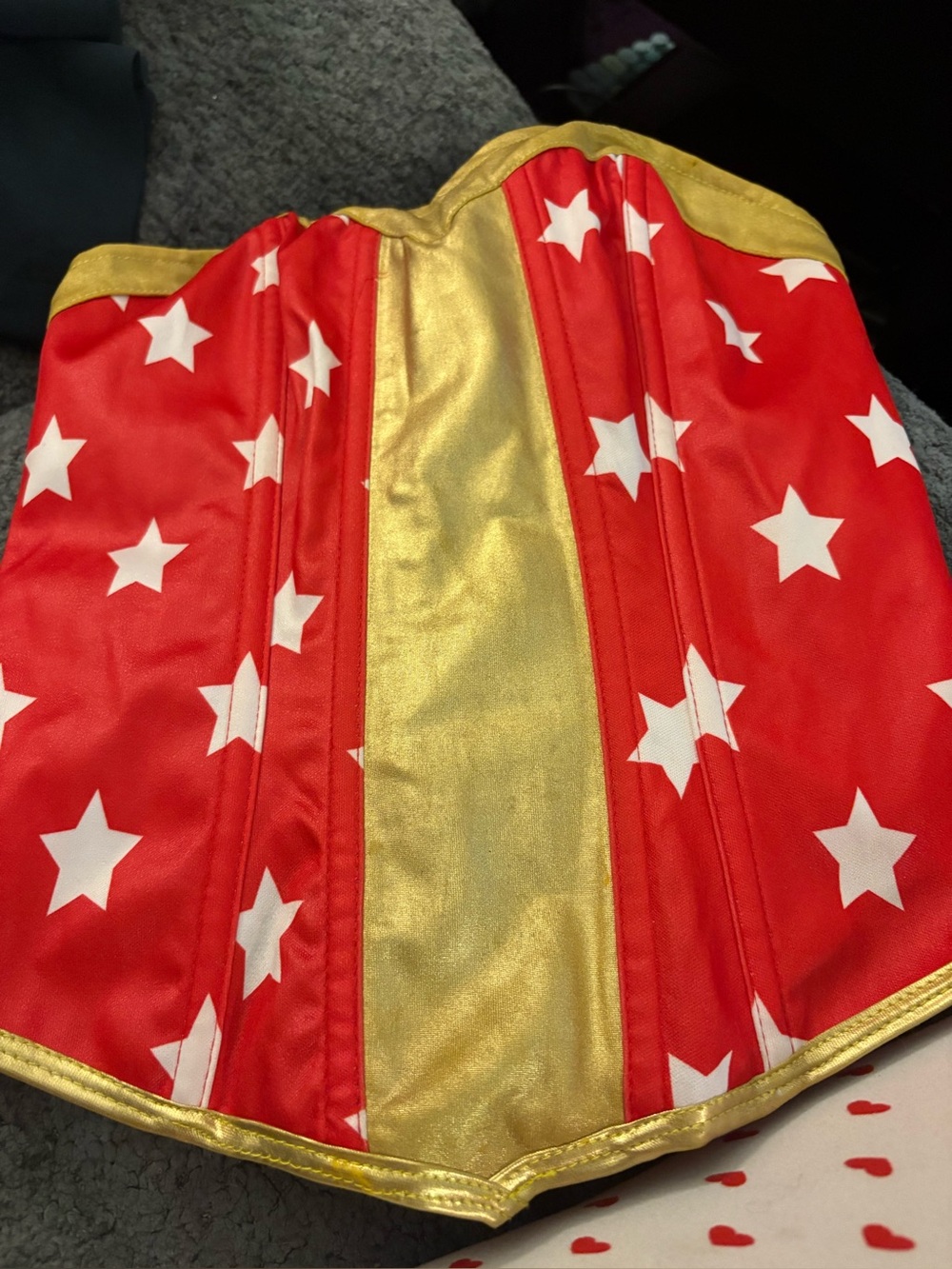Leg Avenue Star Corset with Gold Center Panel